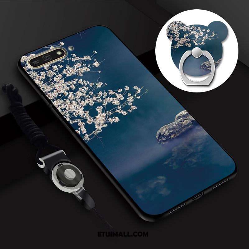 Etui Huawei Y6 2018 Miękki Telefon Komórkowy Osobowość Niebieski Futerał Sklep