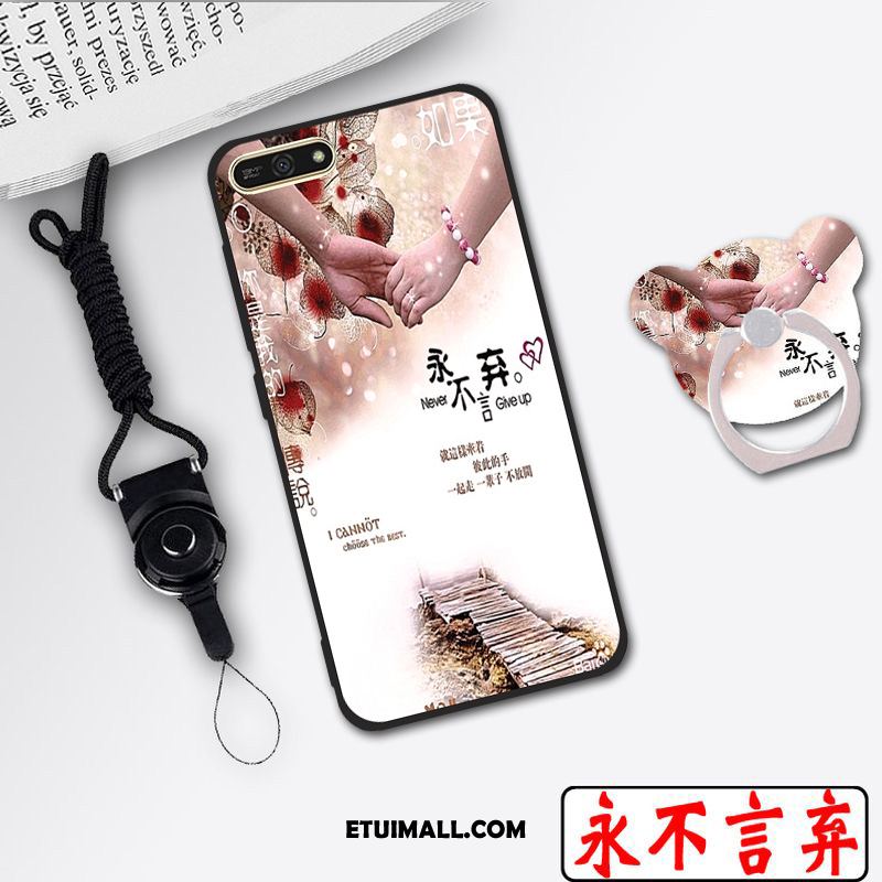 Etui Huawei Y6 2018 Telefon Komórkowy Ochraniacz Wiszące Ozdoby Jasny Biały Futerał Tanie