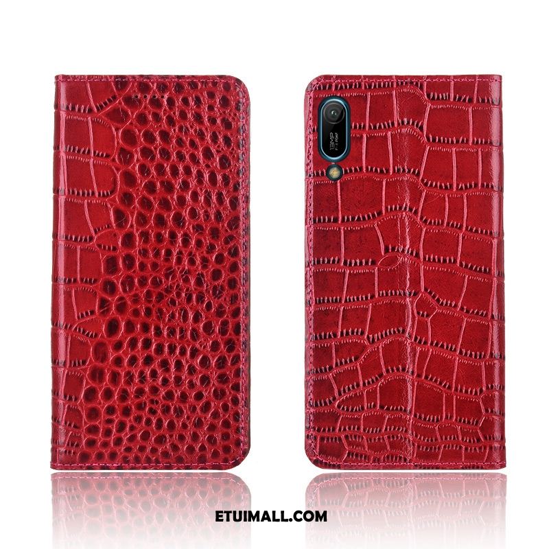 Etui Huawei Y6 2019 Prawdziwa Skóra Silikonowe Telefon Komórkowy Krokodyl Klapa Obudowa Sprzedam