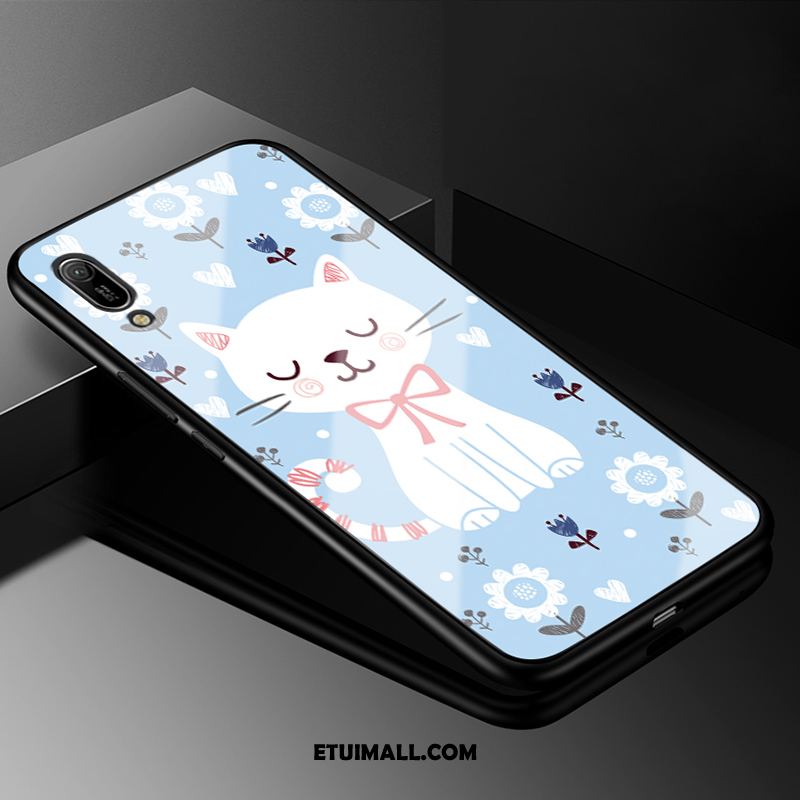 Etui Huawei Y6 2019 Telefon Komórkowy Anti-fall Niebieski All Inclusive Kreskówka Futerał Tanie