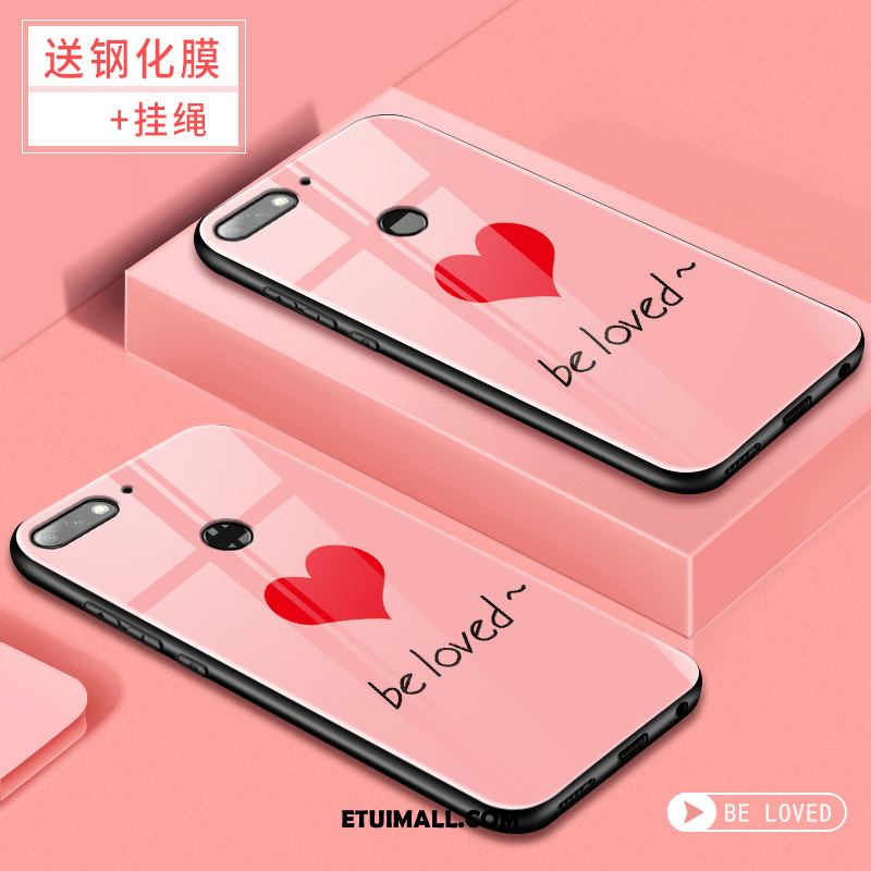 Etui Huawei Y7 2018 Filmy Szkło Hartowane Tendencja Różowe Telefon Komórkowy Pokrowce Na Sprzedaż