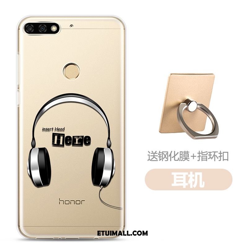 Etui Huawei Y7 2018 Miękki Szkło Hartowane Biały Telefon Komórkowy Przezroczysty Pokrowce Online