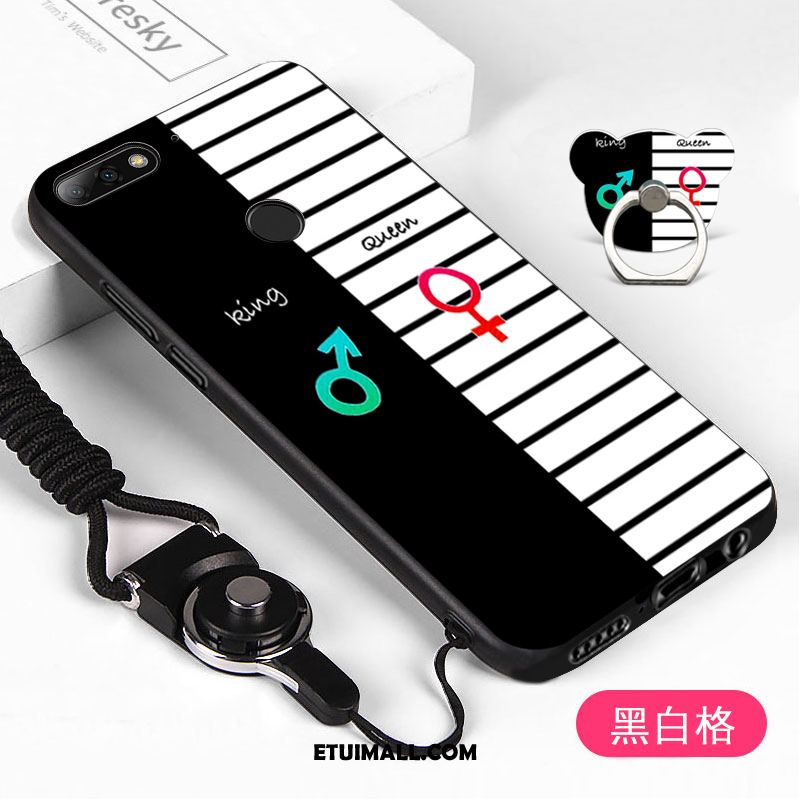 Etui Huawei Y7 2018 Wiszące Ozdoby Telefon Komórkowy Czarny Pokrowce Tanie
