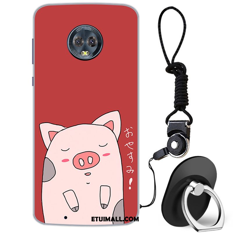 Etui Moto G6 Czerwony Anti-fall Telefon Komórkowy Kreskówka Tendencja Futerał Na Sprzedaż