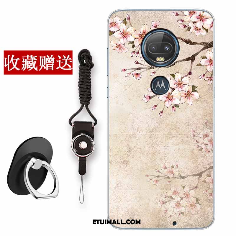 Etui Moto G7 Chiński Styl Telefon Komórkowy Ciemno Niebieski Anti-fall Miękki Pokrowce Sklep