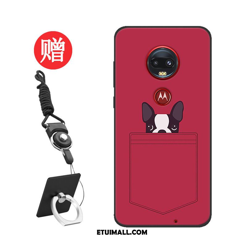 Etui Moto G7 Plus Dostosowane Telefon Komórkowy Silikonowe Czerwony Wzór Obudowa Dyskont
