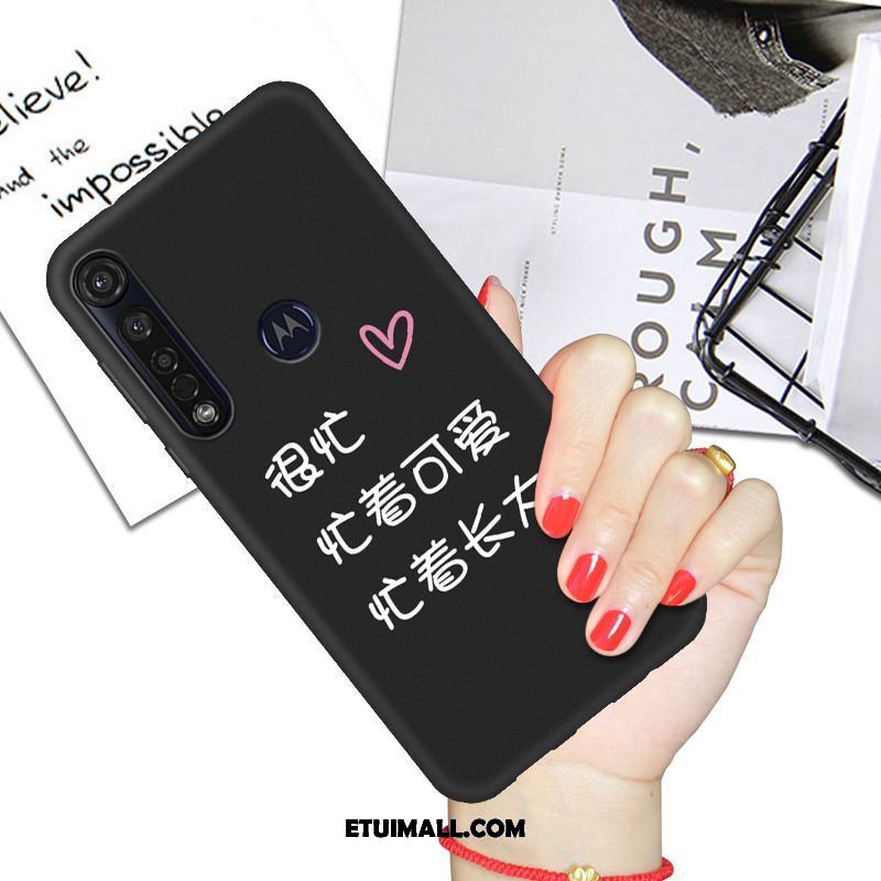 Etui Moto G8 Plus Miękki Kreskówka Ochraniacz Czarny Telefon Komórkowy Obudowa Sklep