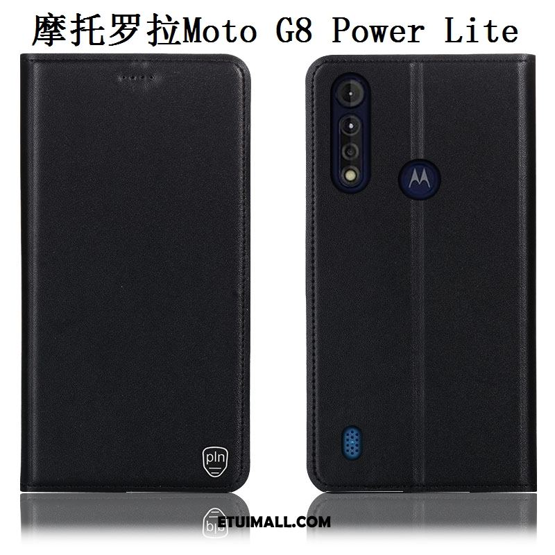 Etui Moto G8 Power Lite Anti-fall Ochraniacz Telefon Komórkowy Prawdziwa Skóra Żółty Pokrowce Tanie