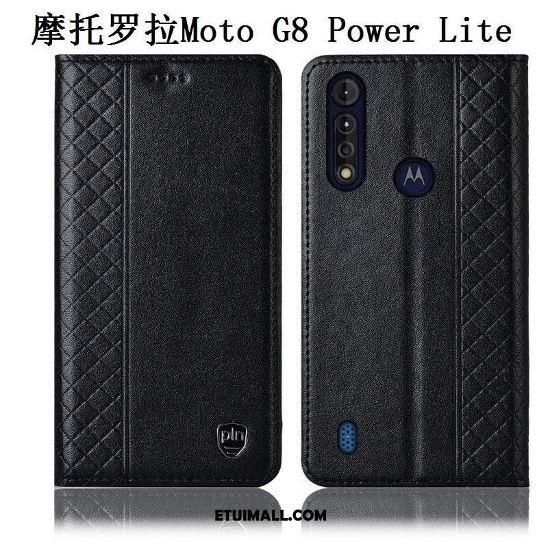 Etui Moto G8 Power Lite Prawdziwa Skóra All Inclusive Ochraniacz Telefon Komórkowy Anti-fall Obudowa Sklep