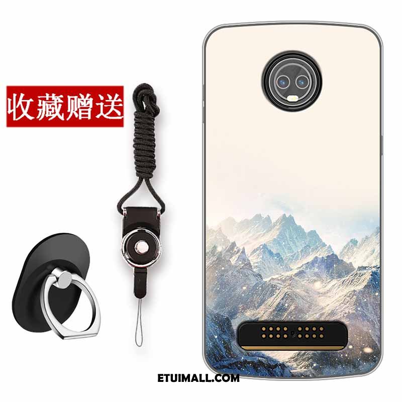 Etui Moto Z3 Play Vintage Telefon Komórkowy Miękki All Inclusive Purpurowy Obudowa Kup