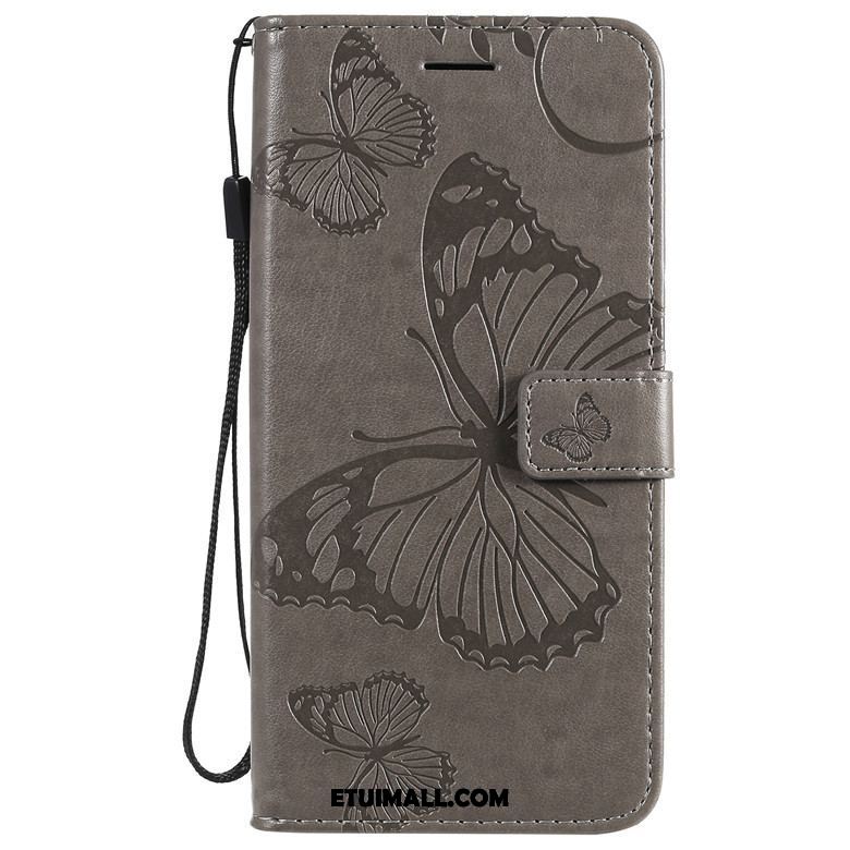Etui Motorola One Macro Ochraniacz Skórzany Futerał Telefon Komórkowy Kwiaty Motyla Purpurowy Pokrowce Sprzedam