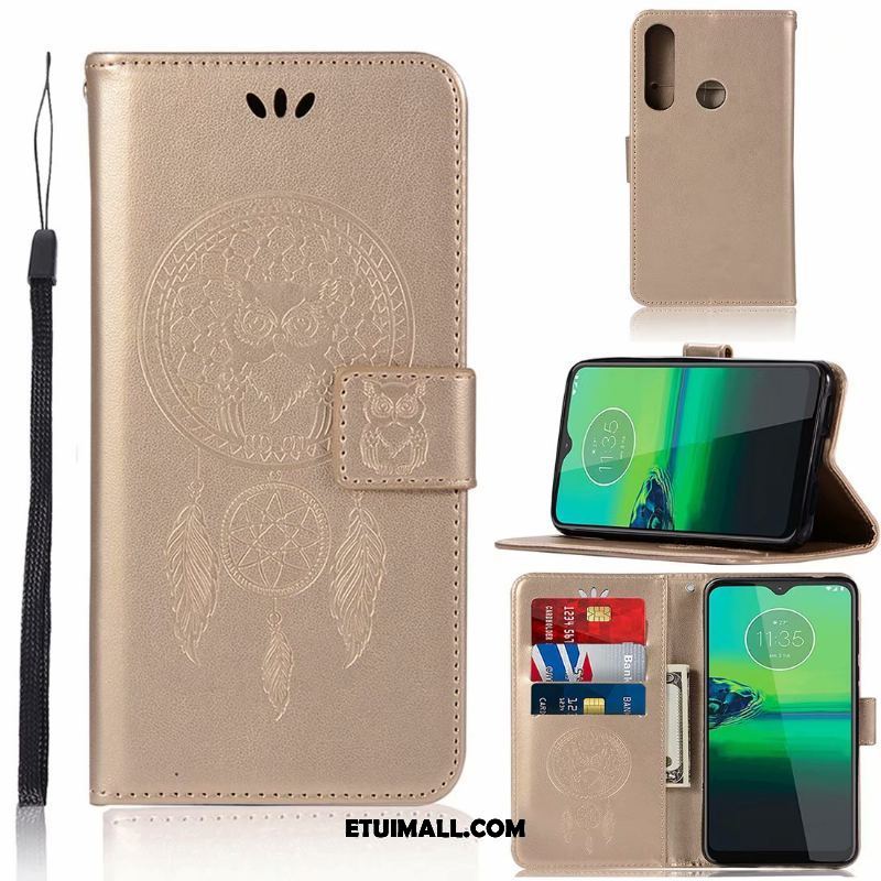Etui Motorola One Macro Skórzany Futerał Karta Wzór Telefon Komórkowy Ochraniacz Obudowa Sklep