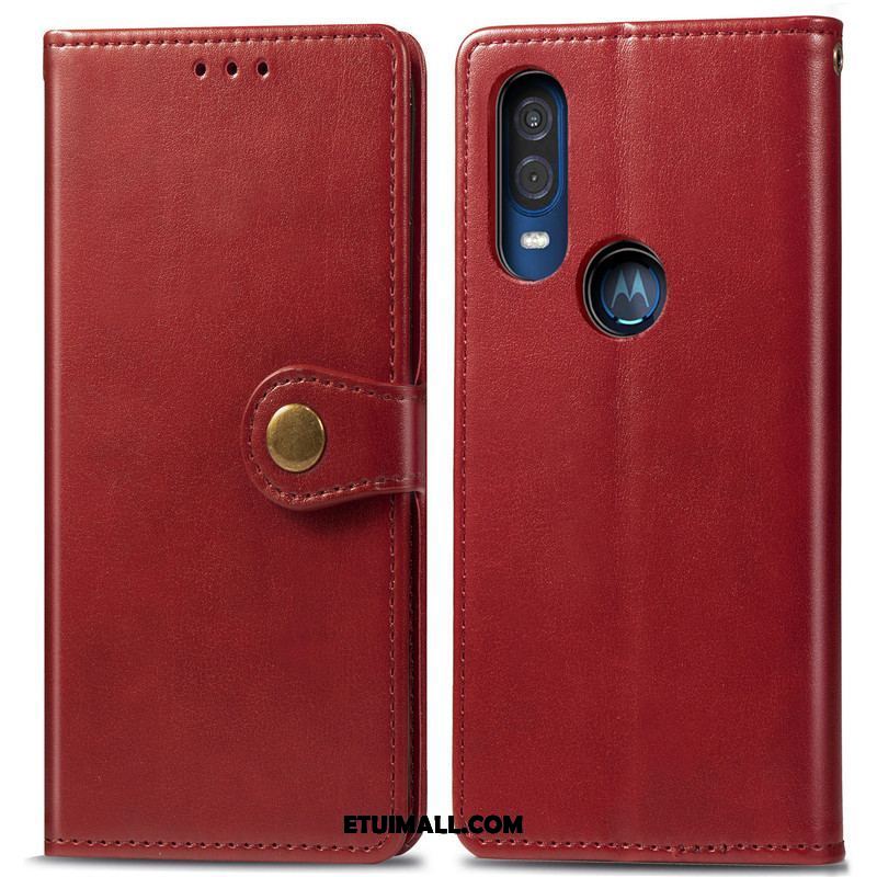 Etui Motorola One Vision Ochraniacz Proste Jednolity Kolor Czerwony Telefon Komórkowy Obudowa Online