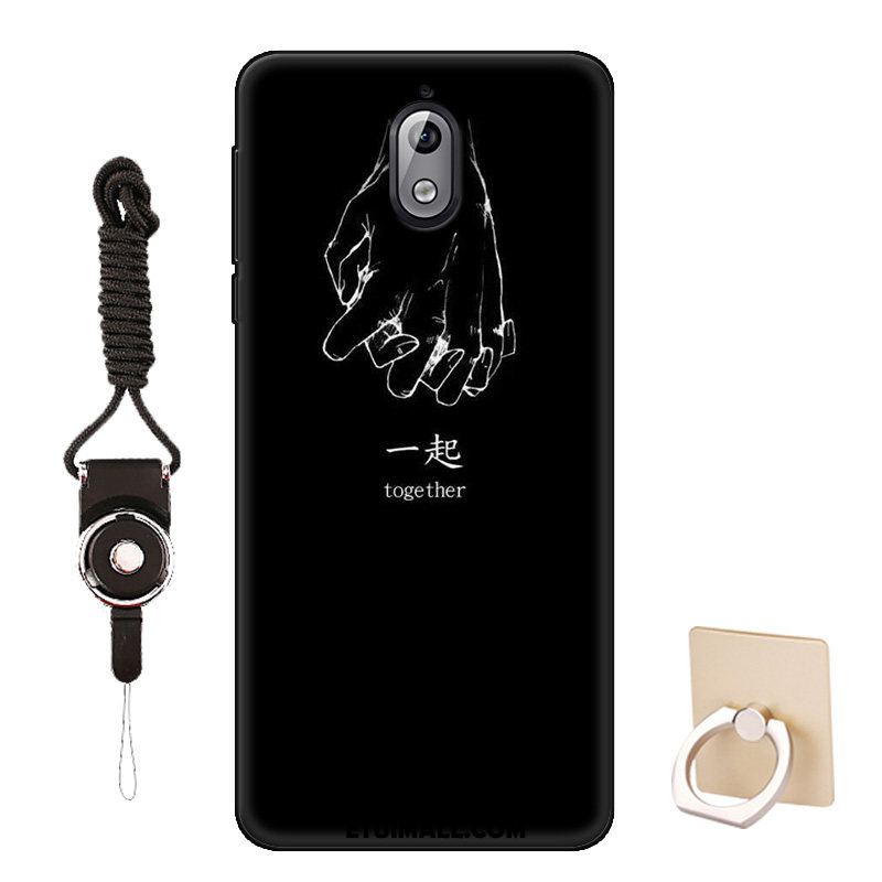 Etui Nokia 3.1 Silikonowe Wzór Osobowość Szary Biały Obudowa Na Sprzedaż