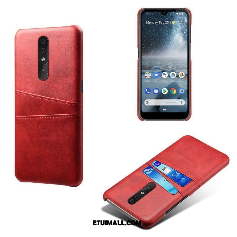 Etui Nokia 4.2 Skórzany Futerał Karta Pomarańczowy Telefon Komórkowy Anti-fall Futerał Sprzedam