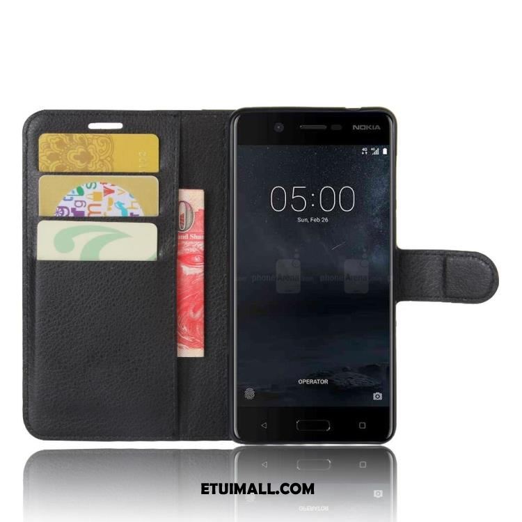 Etui Nokia 5 Skórzany Futerał Zielony Ochraniacz Portfel Karta Futerał Sklep