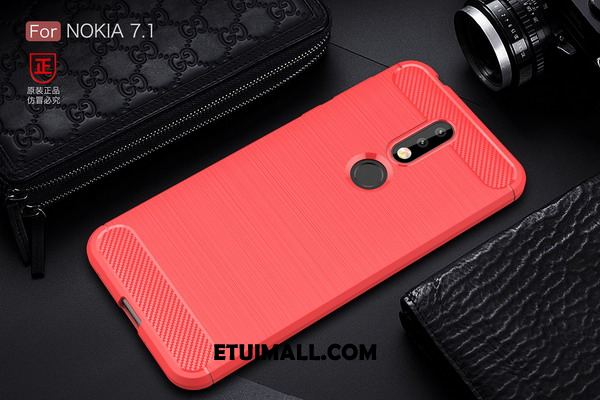 Etui Nokia 7.1 Ochraniacz Czerwony Anti-fall Telefon Komórkowy All Inclusive Obudowa Oferta
