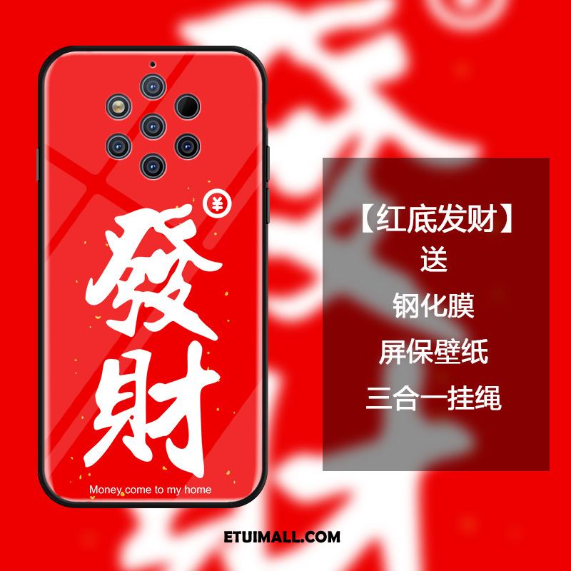 Etui Nokia 9 Pureview All Inclusive Kreatywne Chiński Styl Czerwony Szkło Pokrowce Sprzedam