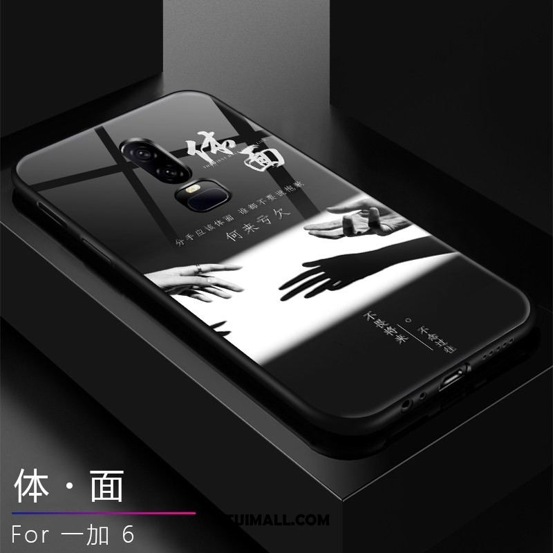 Etui Oneplus 6 Ochraniacz Czarny Telefon Komórkowy Kreatywne Szkło Obudowa Kupię