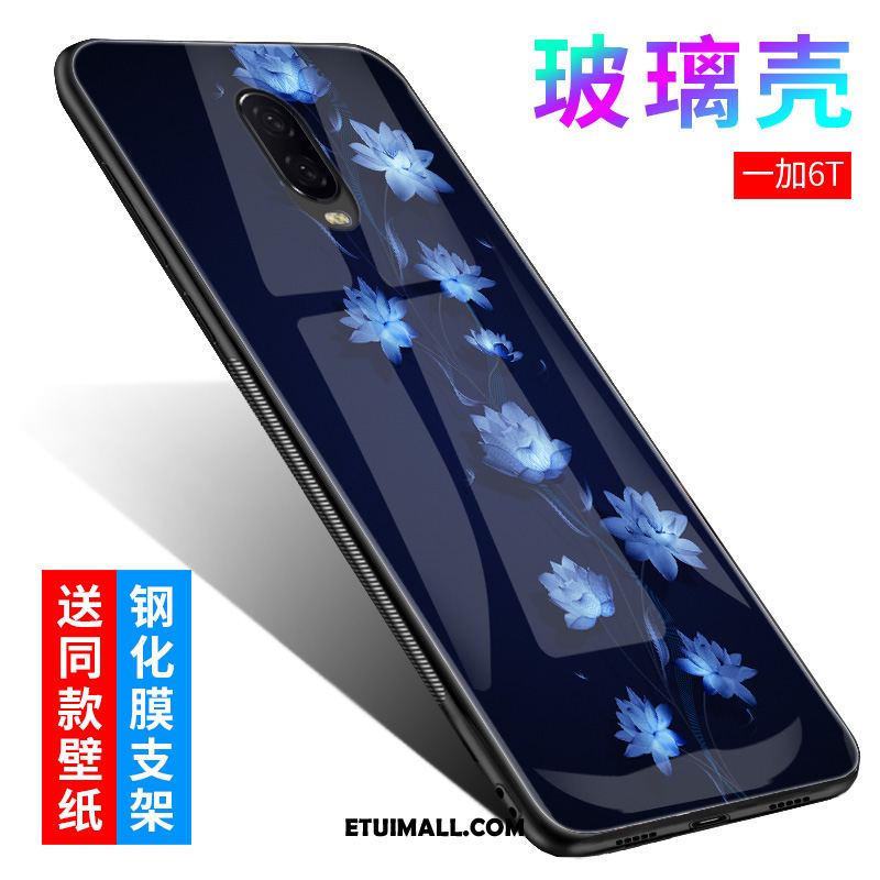 Etui Oneplus 6t Ochraniacz Telefon Komórkowy Kreatywne Ciemno Niebieski Szkło Hartowane Futerał Na Sprzedaż