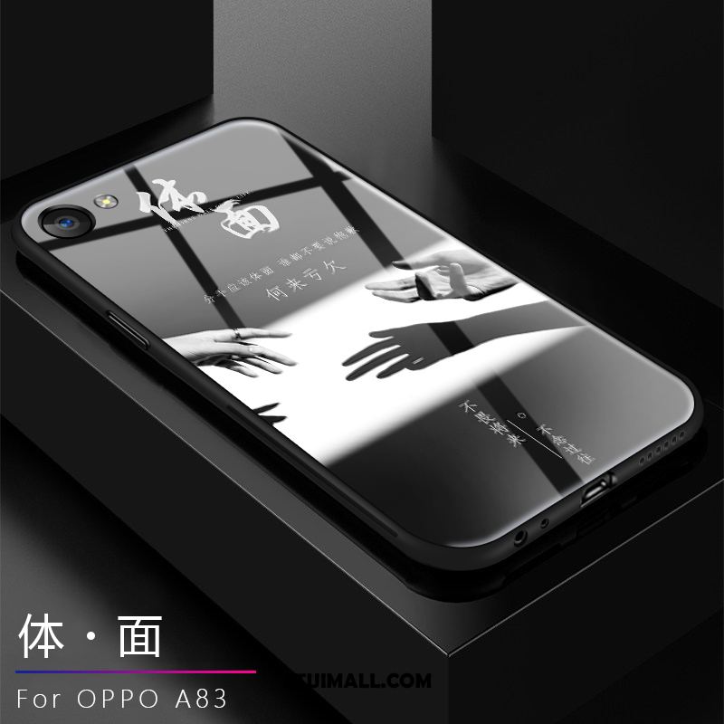 Etui Oppo A83 Telefon Komórkowy Biały Szkło Ciemno Kreatywne Futerał Online