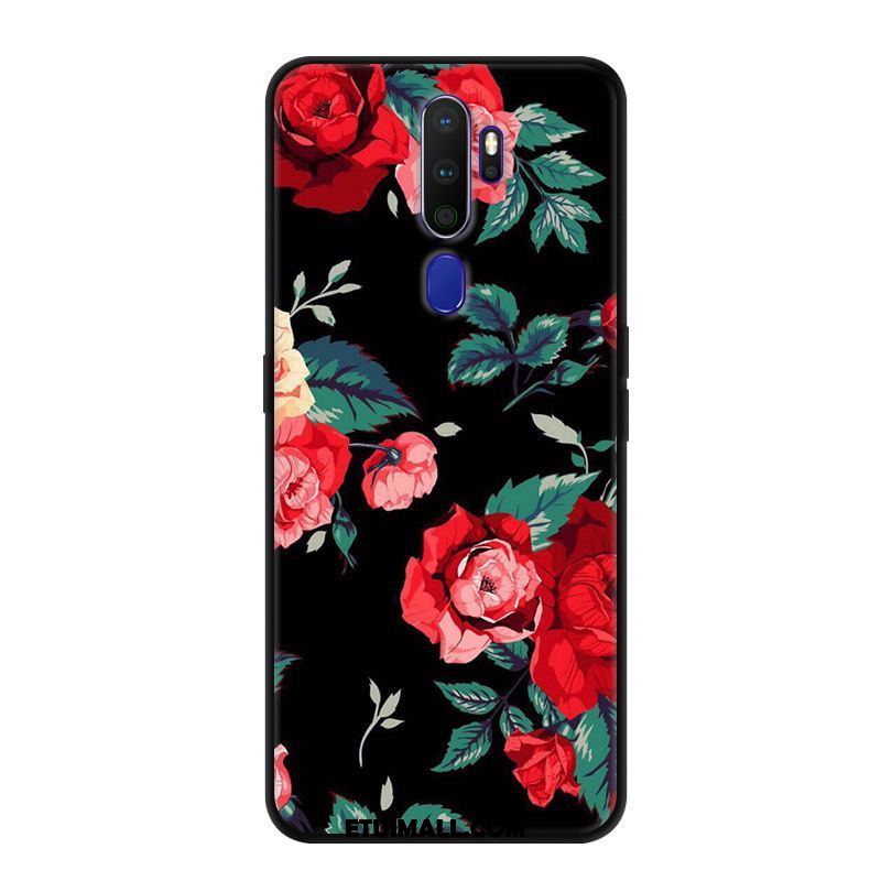Etui Oppo A9 2020 Telefon Komórkowy Czerwony Netto Kwiaty Kreatywne Ochraniacz Pokrowce Na Sprzedaż