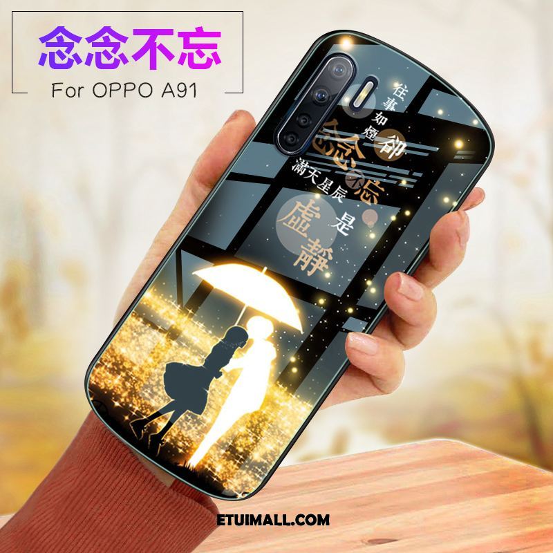 Etui Oppo A91 Telefon Komórkowy Anti-fall Różowe Miękki Szkło Futerał Tanie