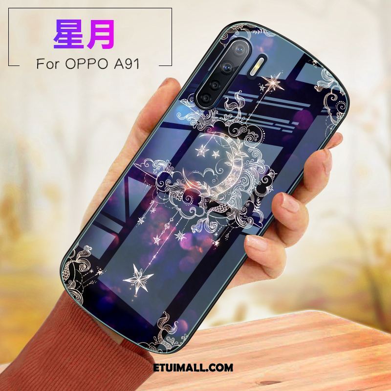 Etui Oppo A91 Telefon Komórkowy Anti-fall Różowe Miękki Szkło Futerał Tanie