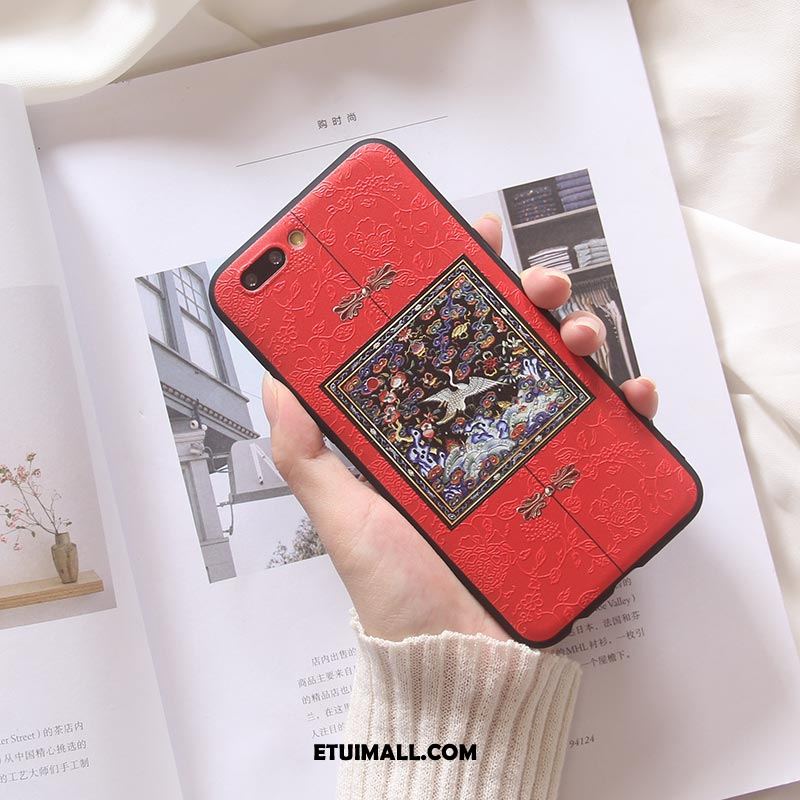 Etui Oppo Ax5 Proste Czerwony Chiński Styl Relief Telefon Komórkowy Futerał Sprzedam