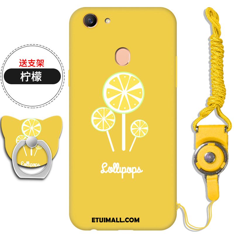 Etui Oppo F5 Ring Ochraniacz Żółty Telefon Komórkowy Nubuku Pokrowce Kupię
