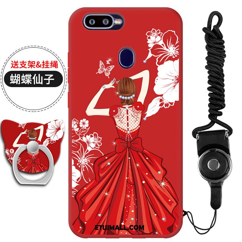 Etui Oppo F9 Starry Czerwony Anti-fall Telefon Komórkowy Wiszące Ozdoby Miękki Pokrowce Tanie