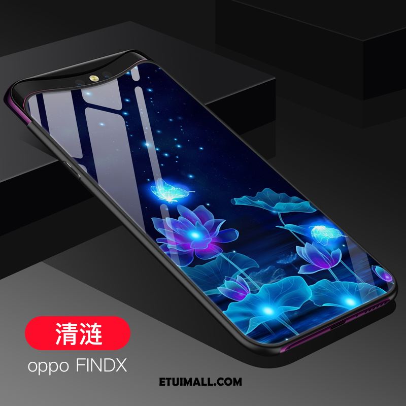 Etui Oppo Find X Silikonowe Telefon Komórkowy Miękki Ochraniacz Niebieski Futerał Na Sprzedaż