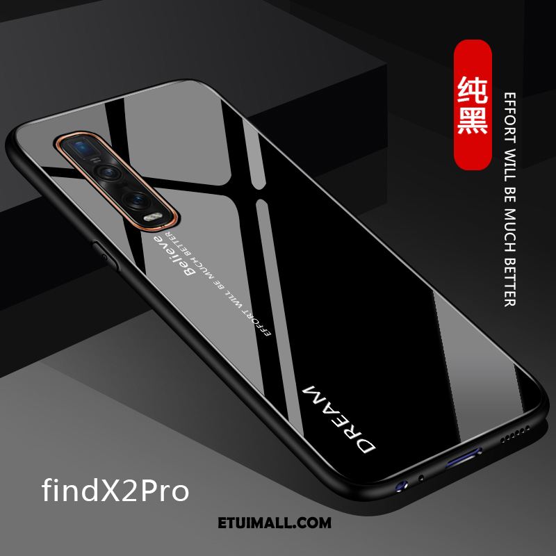 Etui Oppo Find X2 Pro Miękki Szkło Dostosowane Ochraniacz Cienka Futerał Tanie