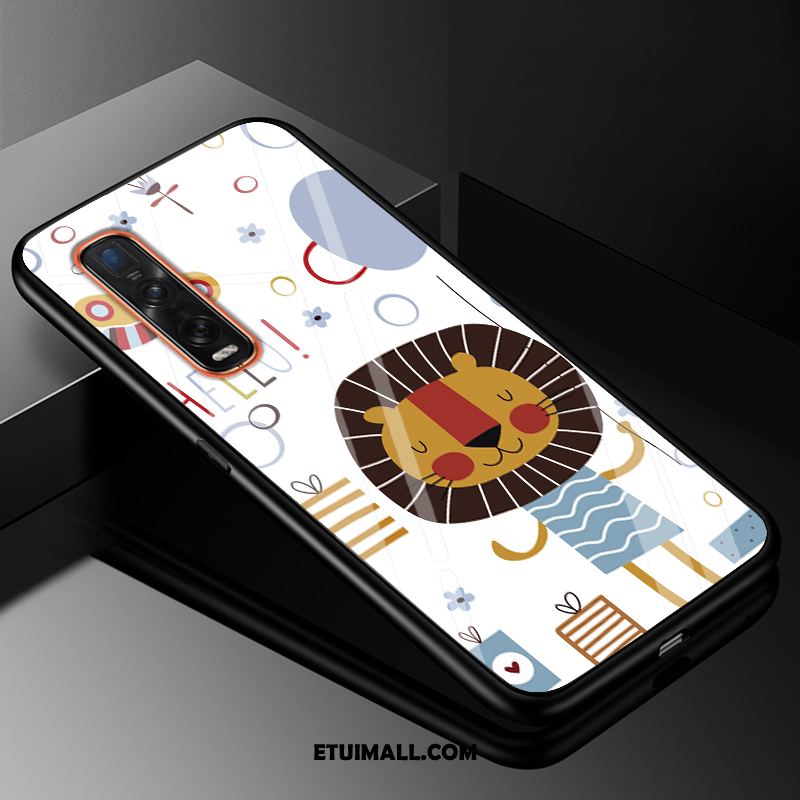 Etui Oppo Find X2 Pro Tendencja Szkło Telefon Komórkowy Kreskówka Anti-fall Pokrowce Sprzedam