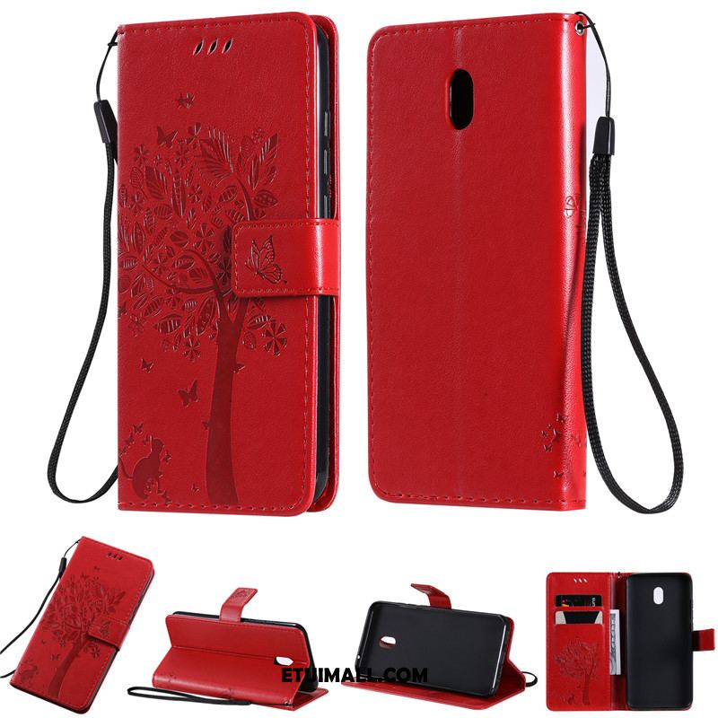 Etui Redmi 8a Telefon Komórkowy Czerwony Skórzany Futerał All Inclusive Purpurowy Pokrowce Tanie