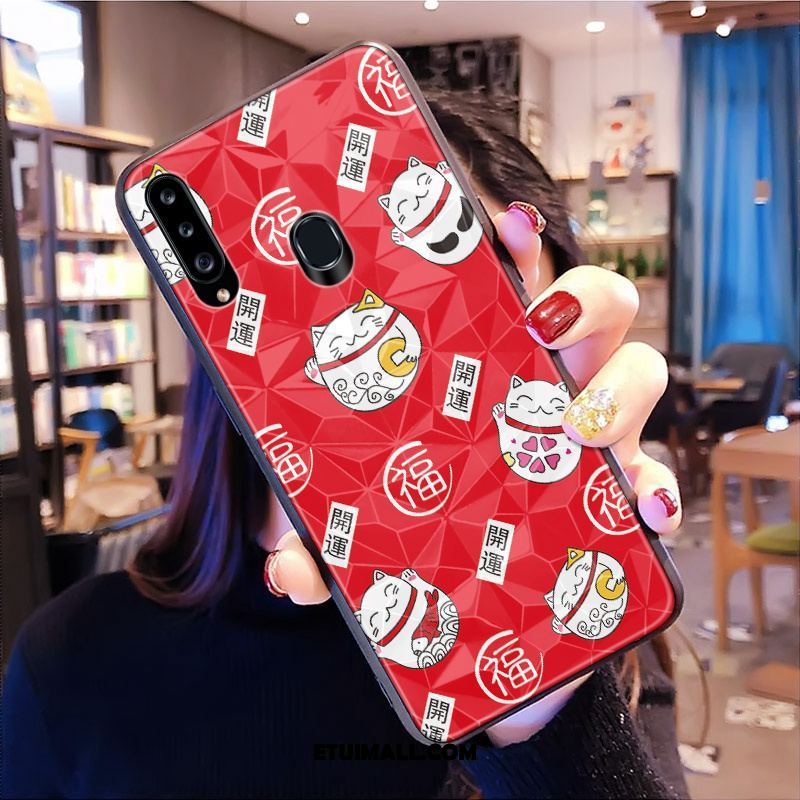 Etui Samsung Galaxy A20s Telefon Komórkowy Bogactwo Kształt Diamentu Czerwony Wzór Pokrowce Kup