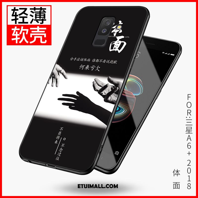 Etui Samsung Galaxy A6+ Gwiazda Anti-fall Czarny Ochraniacz Osobowość Futerał Na Sprzedaż