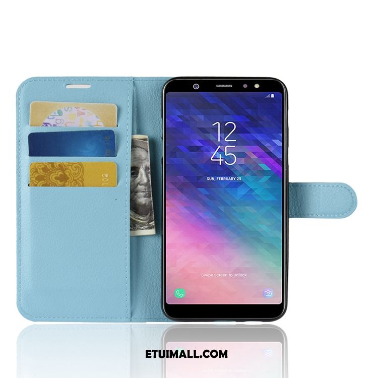 Etui Samsung Galaxy A6+ Wzór Portfel Gwiazda Skórzany Futerał Litchi Obudowa Kup