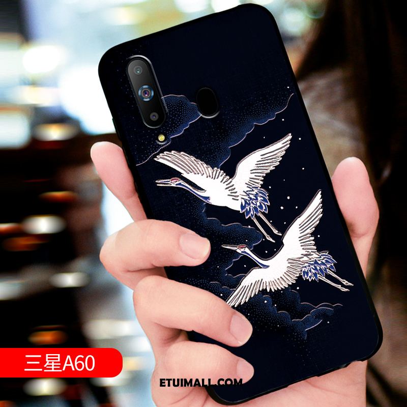 Etui Samsung Galaxy A60 Anti-fall Miękki Ochraniacz Telefon Komórkowy Relief Pokrowce Tanie