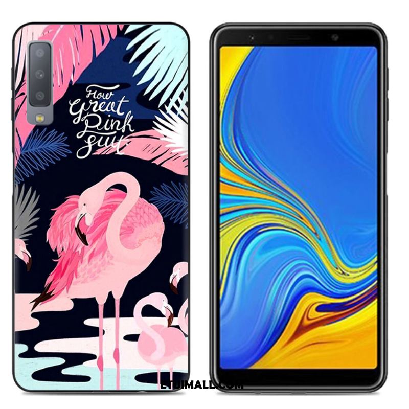 Etui Samsung Galaxy A7 2018 Anti-fall Miękki Kolor Różowe Gwiazda Futerał Na Sprzedaż