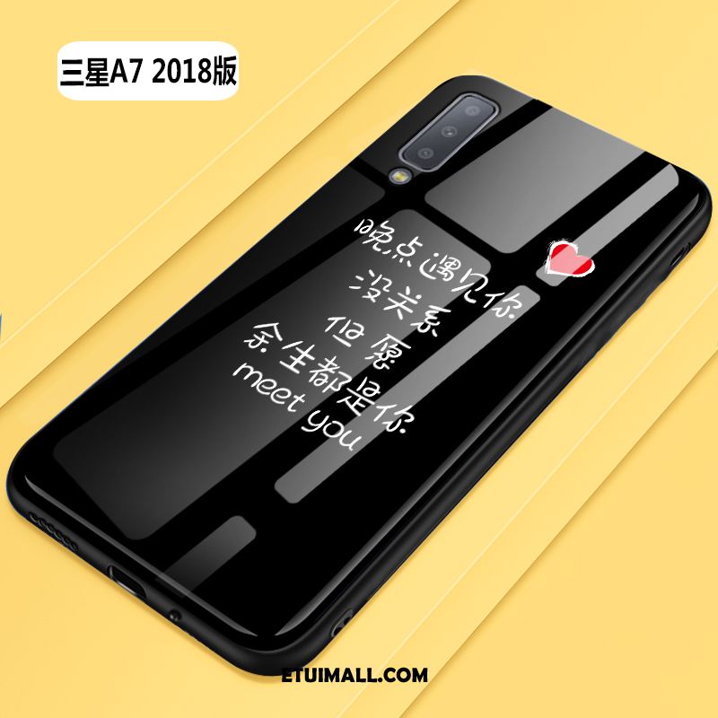 Etui Samsung Galaxy A7 2018 Silikonowe Tendencja Szkło Zakochani Czerwony Netto Futerał Oferta