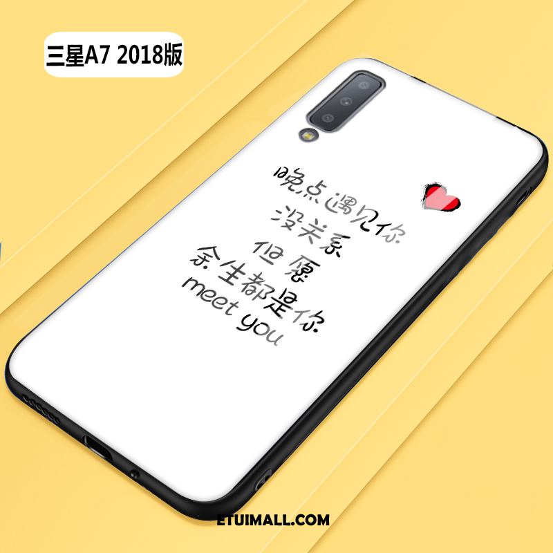 Etui Samsung Galaxy A7 2018 Silikonowe Tendencja Szkło Zakochani Czerwony Netto Futerał Oferta
