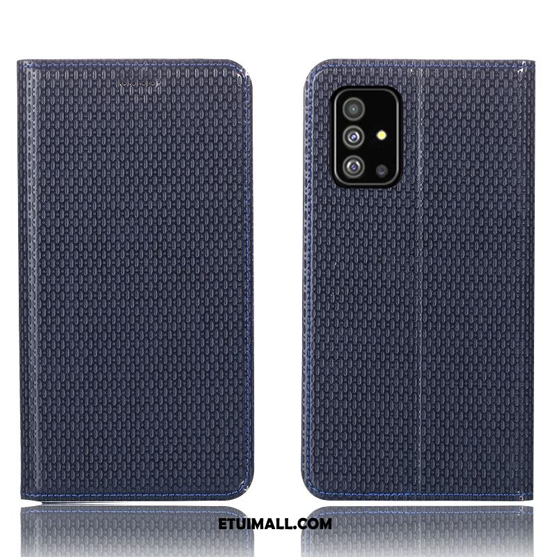 Etui Samsung Galaxy A71 Skórzany Futerał Telefon Komórkowy Gwiazda Anti-fall Niebieski Pokrowce Sprzedam