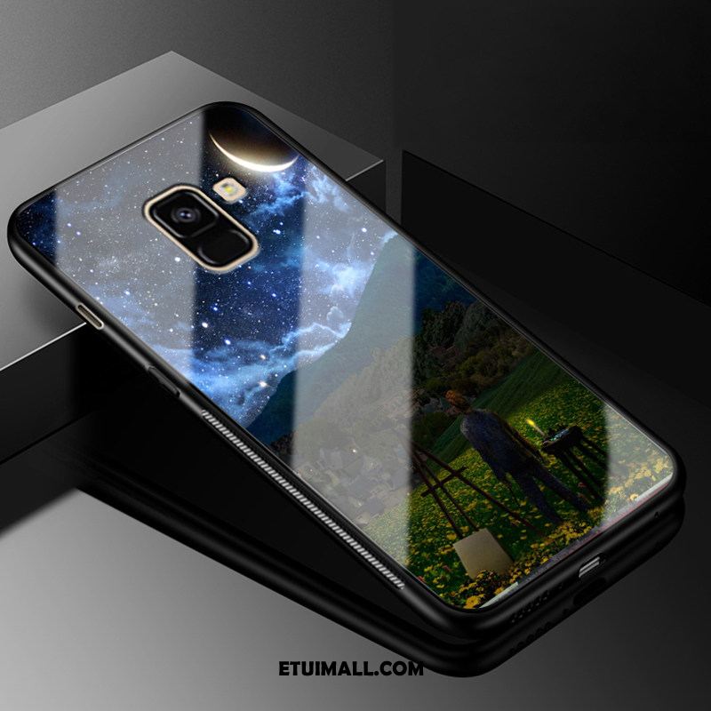 Etui Samsung Galaxy A8 2018 Osobowość Ochraniacz Gwiazda Czarny Szkło Futerał Tanie