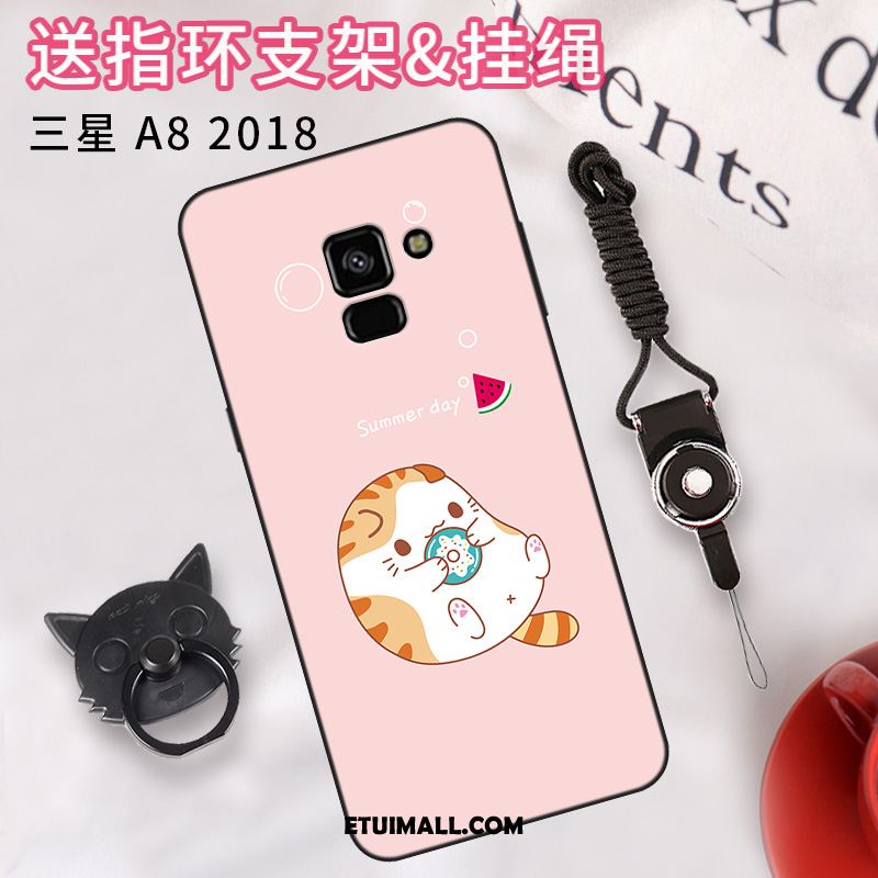 Etui Samsung Galaxy A8 2018 Telefon Komórkowy Ochraniacz Różowe Proste Gwiazda Pokrowce Tanie