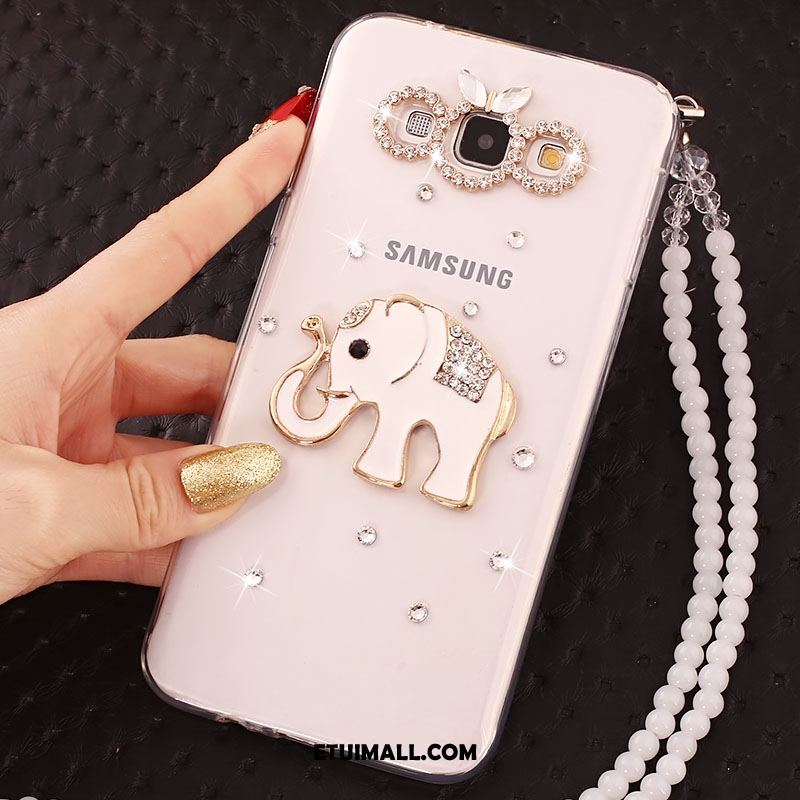 Etui Samsung Galaxy A8 Silikonowe Łańcuch Kuleczek Telefon Komórkowy Piękny Różowe Obudowa Sklep