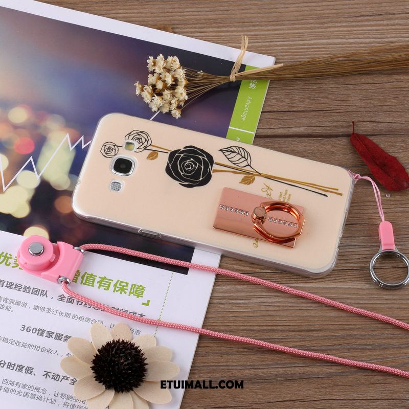 Etui Samsung Galaxy A8 Z Frędzlami Anti-fall Wiszące Ozdoby Różowy Miękki Pokrowce Sklep