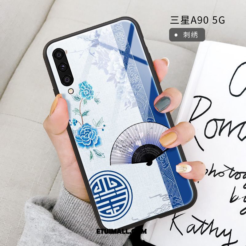 Etui Samsung Galaxy A90 5g Telefon Komórkowy Tendencja Silikonowe Chiński Styl Lustro Pokrowce Online