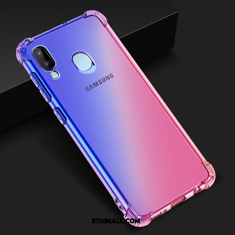 Etui Samsung Galaxy M20 Fioletowy Kolor Gradientu Niebieski Gwiazda Telefon Komórkowy Futerał Sklep