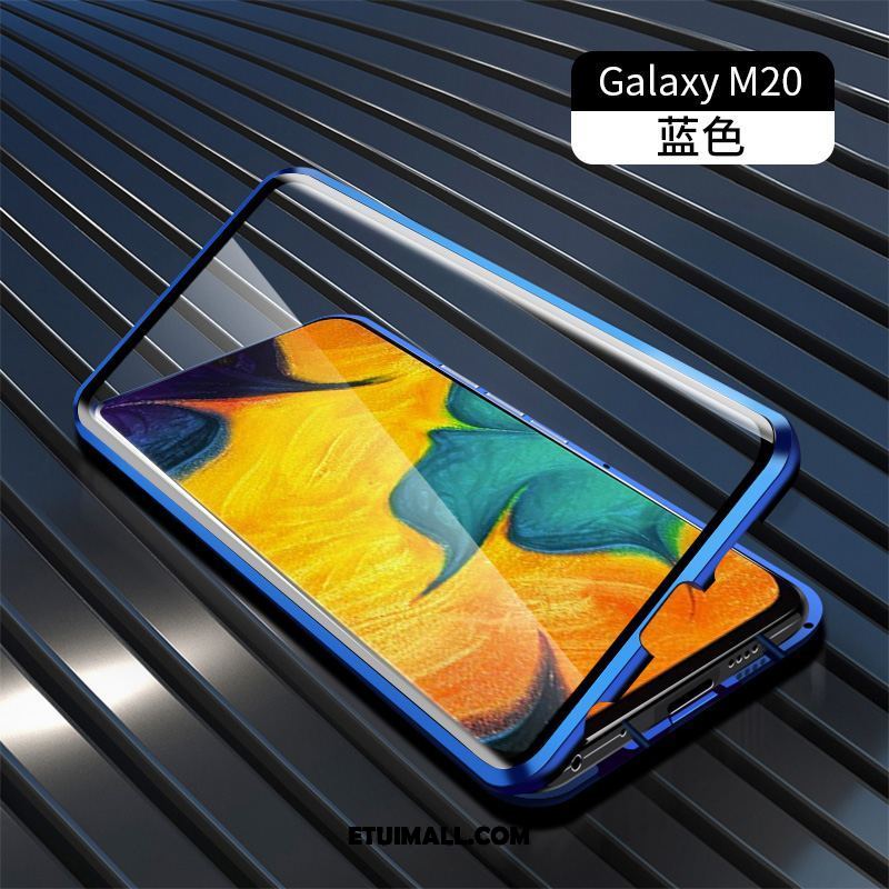 Etui Samsung Galaxy M20 Magnetyzm Granica Ochraniacz Dwustronny Telefon Komórkowy Futerał Tanie